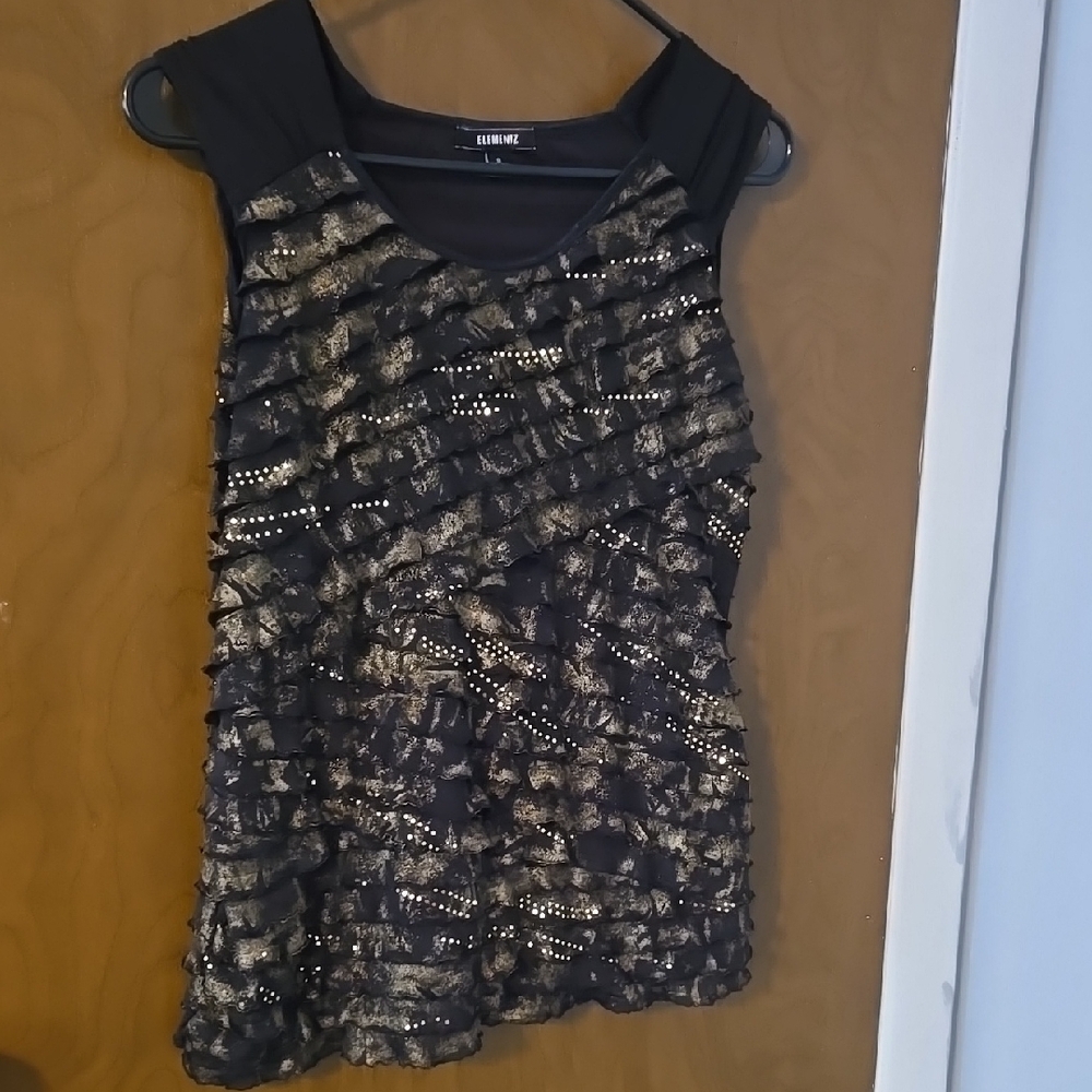 Elementz Black and Gold Tank Top